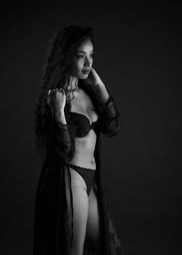 Marta Noir et Blanc en studio à Lausanne